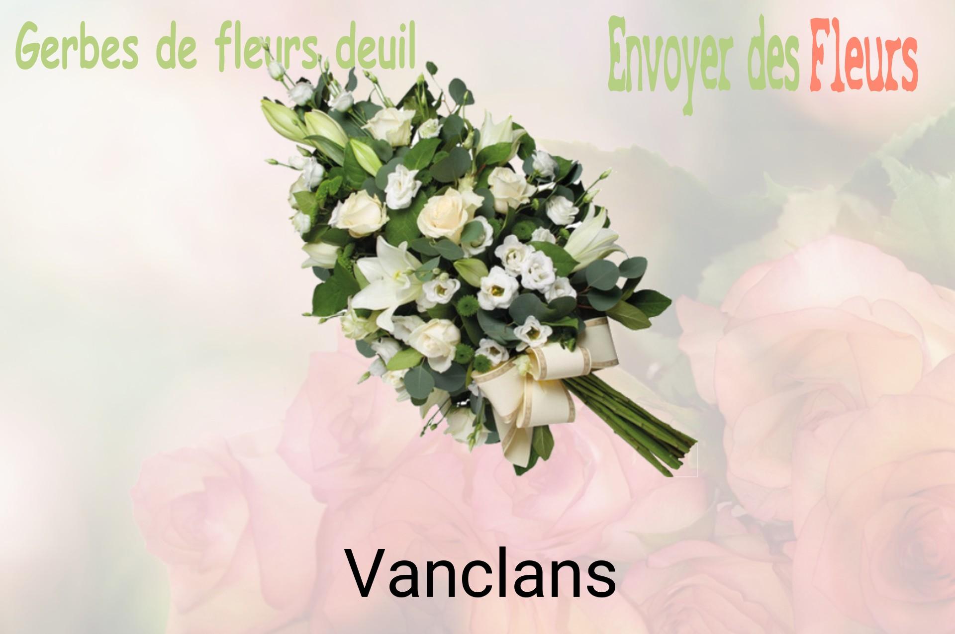 Gerbe de fleurs de deuil livrée à Vanclans